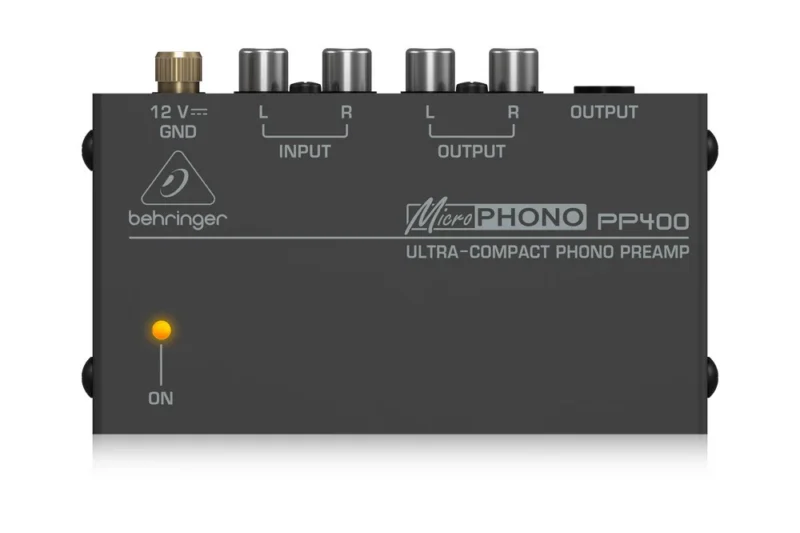 Ultra Compact Studio Grade Phono Preamp MM For Turntables Line Level Output with TRS Audio