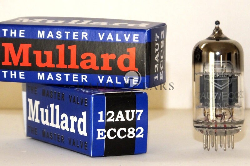 Matched pairs of Mullard Vacuum Tubes 12AU7 (2 units) and 12AX7 (2 units)